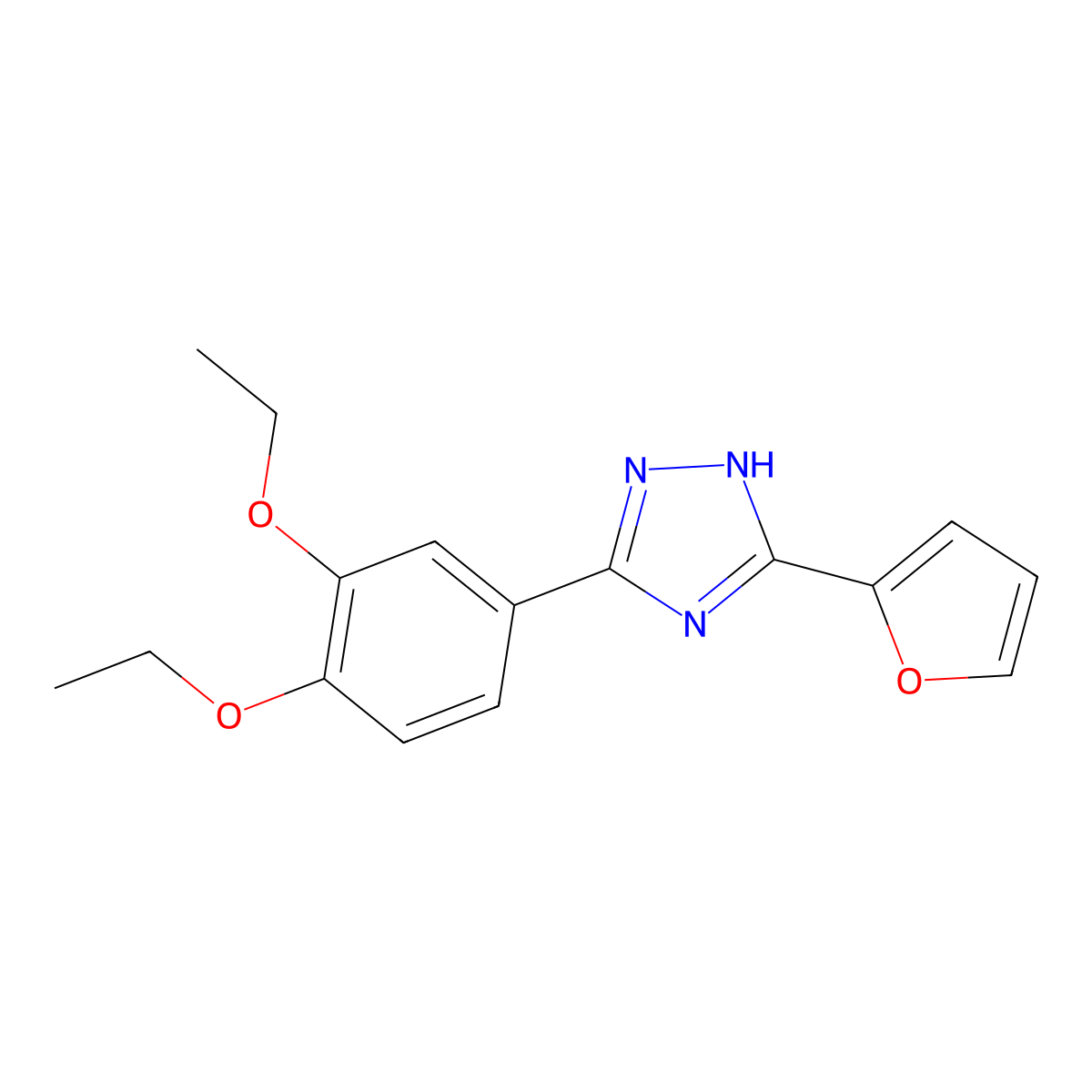 5-(3,4-Diethoxyphenyl)-3-(furan-2-yl)-1H-1,2,4-triazole molecular structure, CAS 1416347-03-9