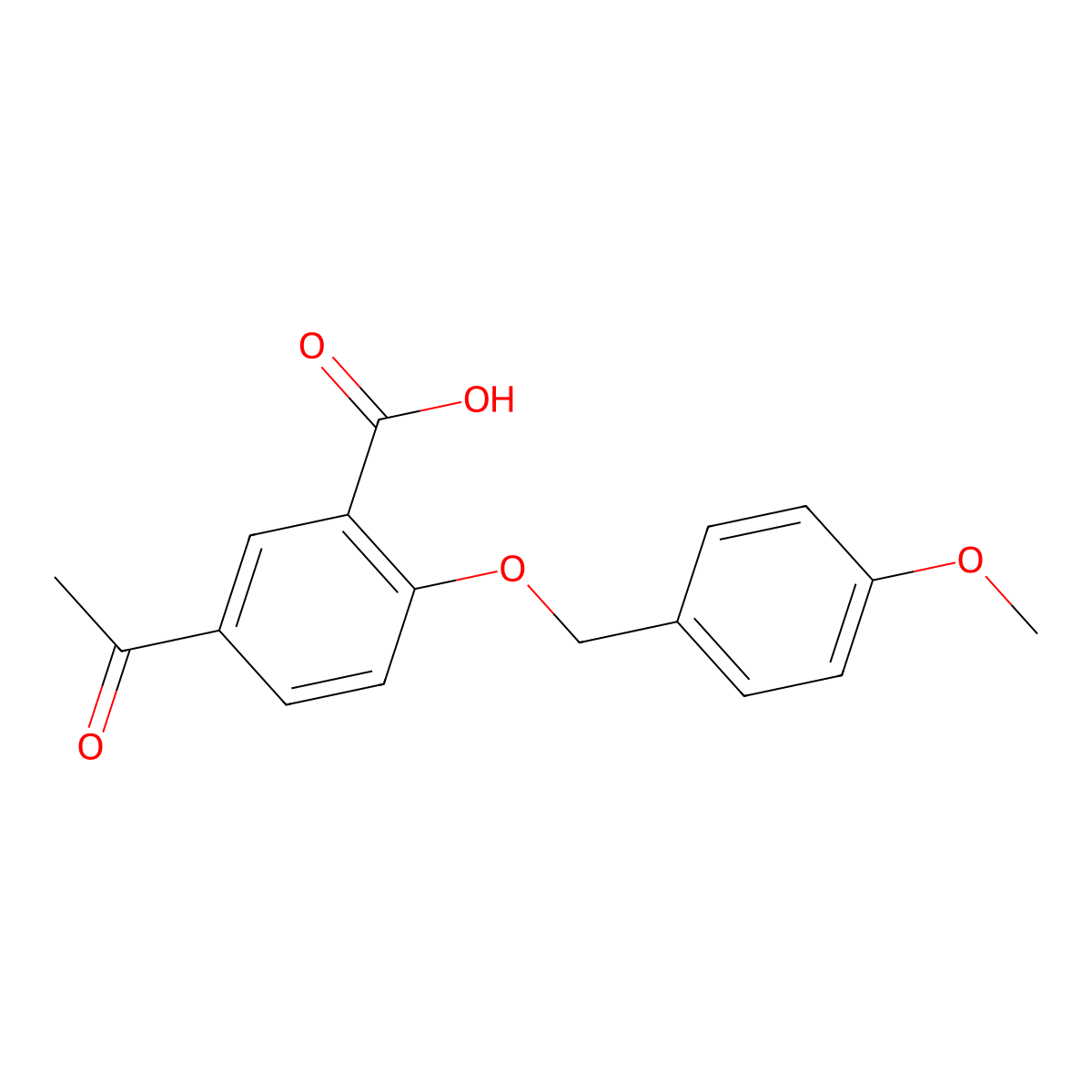 5-Acetyl-2-(4-methoxy-benzyloxy)-benzoic acid molecular structure, CAS 1416347-90-4