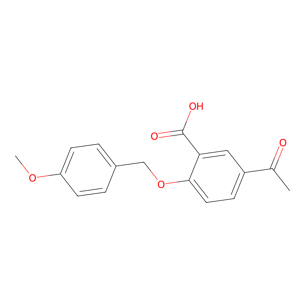 5-Acetyl-2-(4-methoxy-benzyloxy)-benzoic acid molecular structure, CAS 1416347-90-4