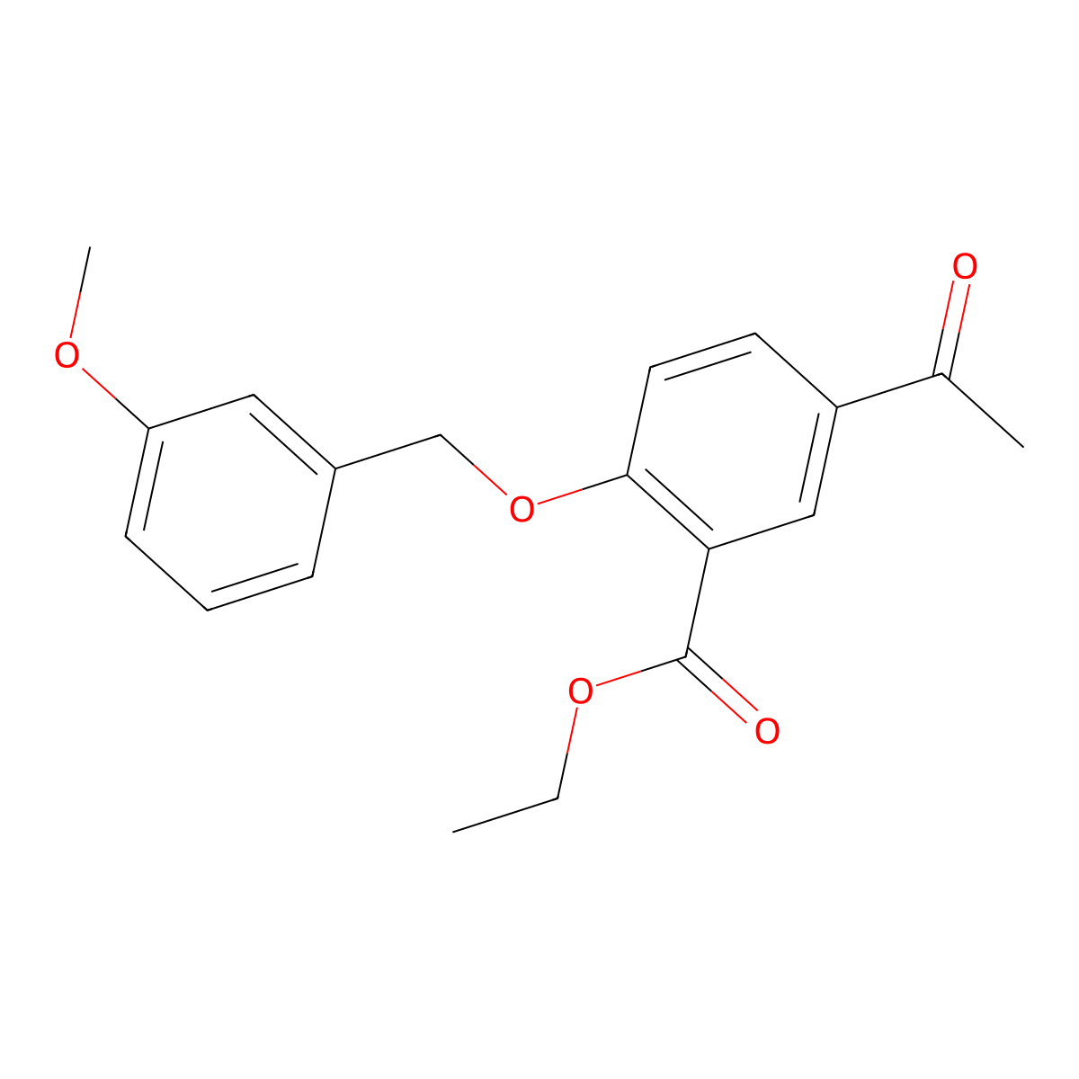 5-Acetyl-2-(3-methoxy-benzyloxy)-benzoic acid ethyl ester molecular structure, CAS 1416348-14-5