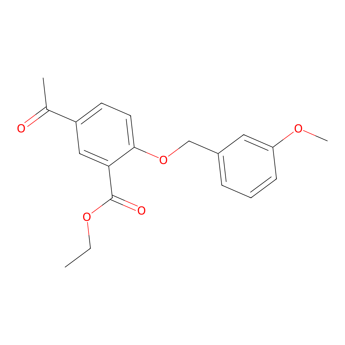 5-Acetyl-2-(3-methoxy-benzyloxy)-benzoic acid ethyl ester molecular structure, CAS 1416348-14-5
