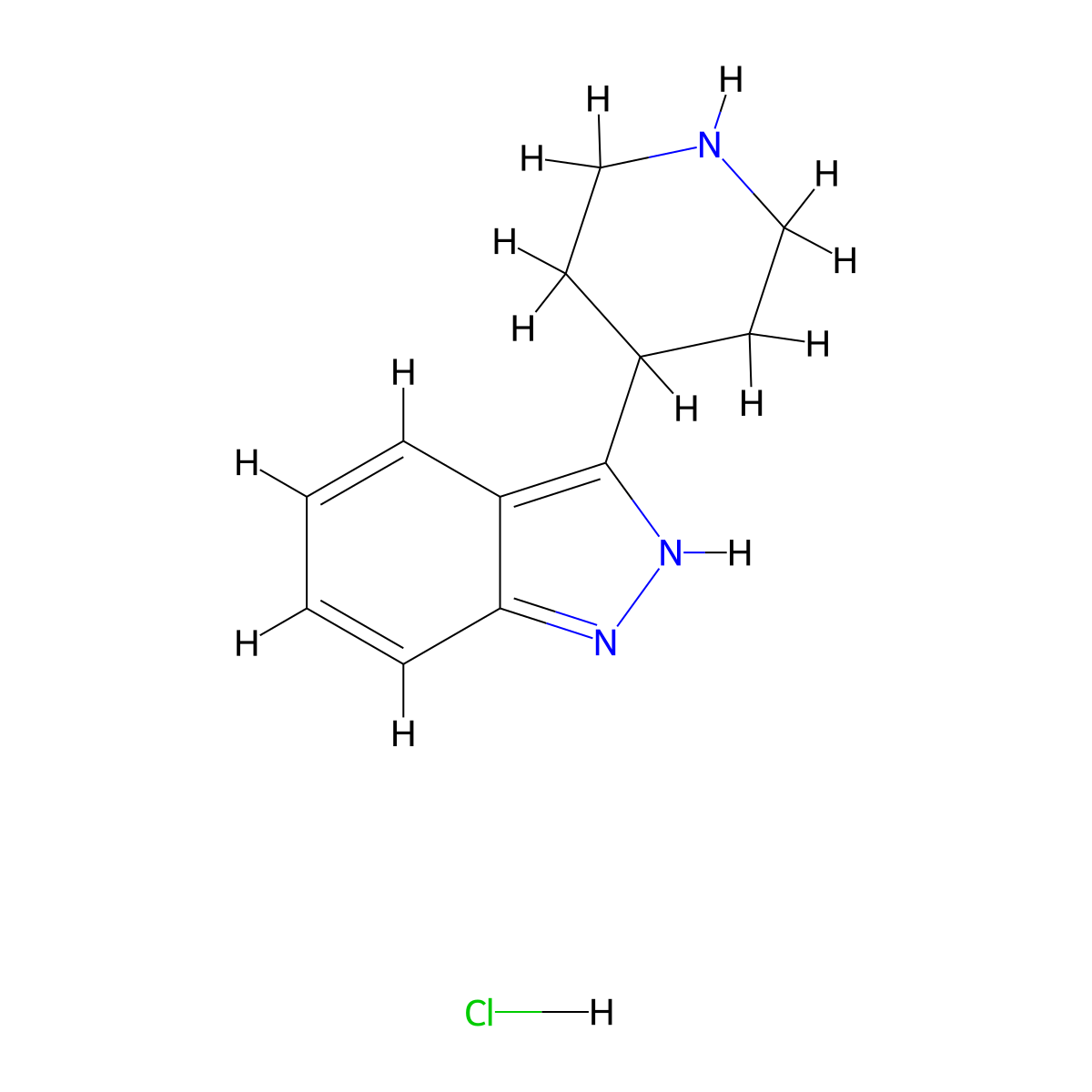 3-(Piperidin-4-yl)-1H-indazole hydrochloride molecular structure, CAS 1416351-79-5