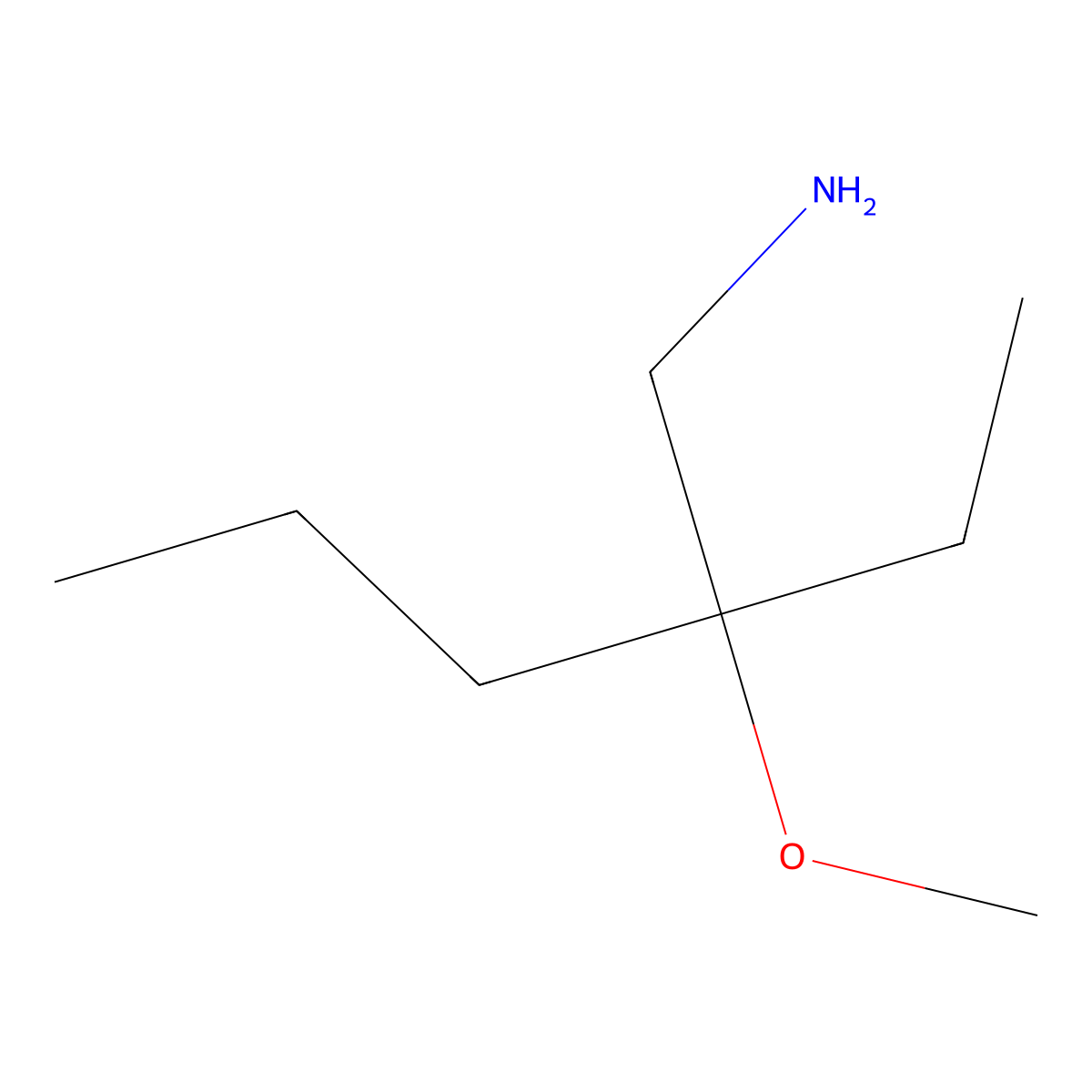 2-Ethyl-2-methoxy-pentylamine molecular structure, CAS 1416351-87-5