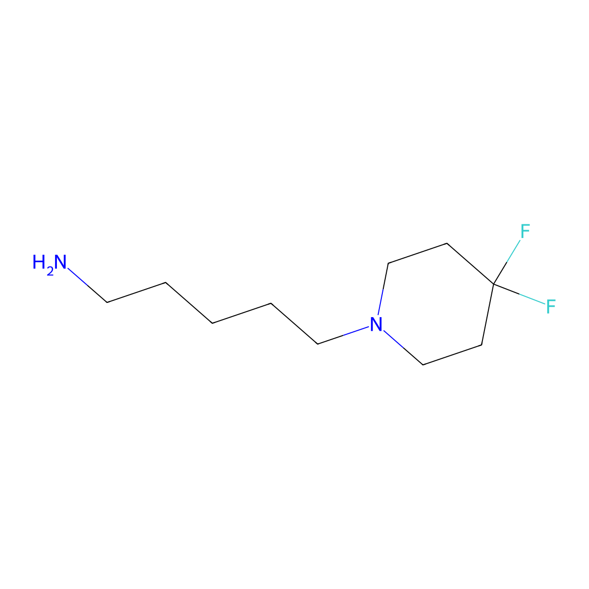 5-(4,4-Difluoro-piperidin-1-yl)-pentylamine molecular structure, CAS 1416351-88-6