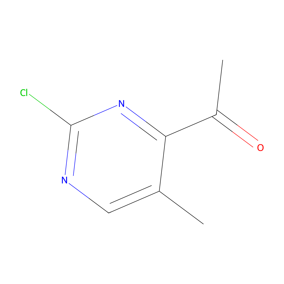 1-(2-Chloro-5-methylpyrimidin-4-yl)ethanone molecular structure, CAS 1416351-95-5