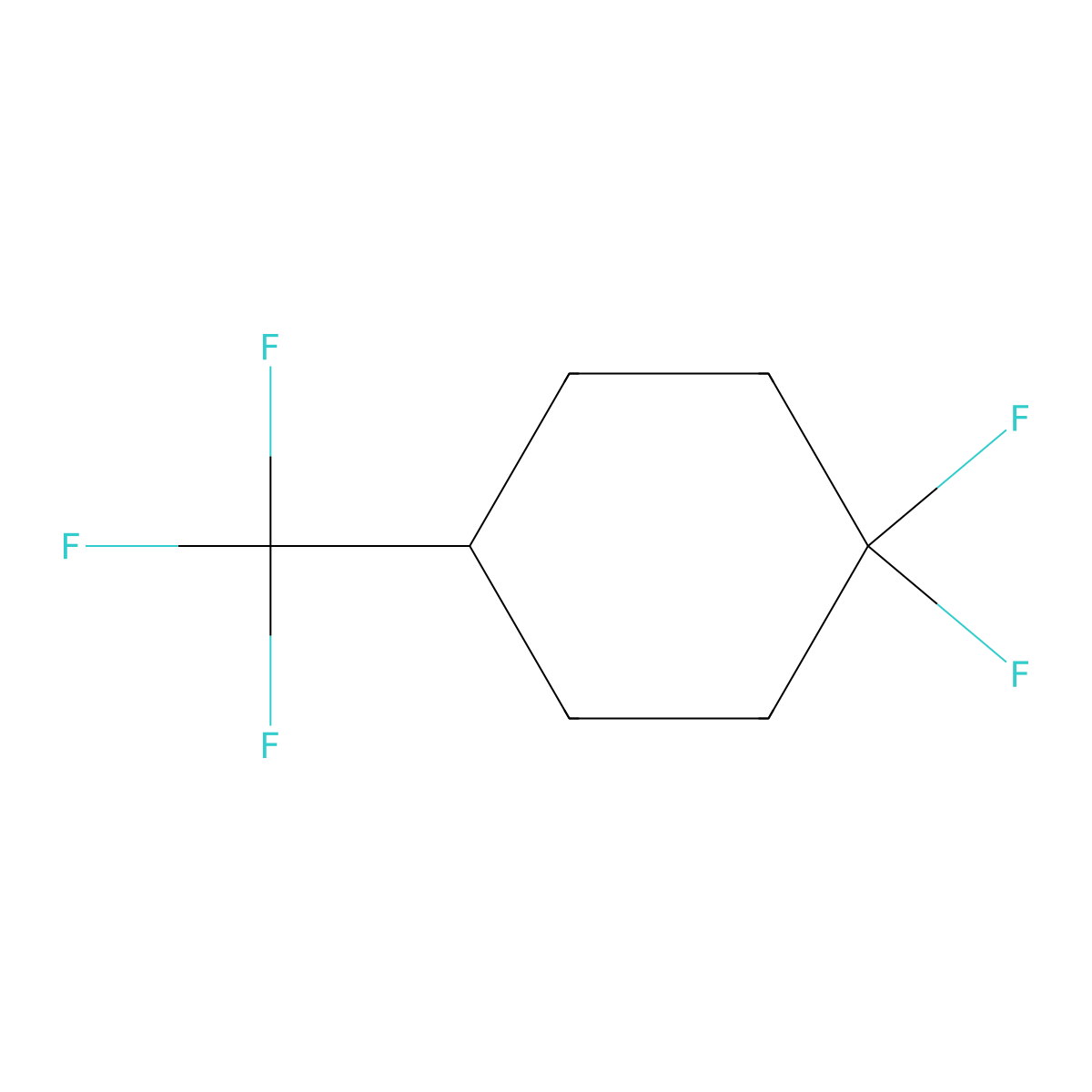 1,1-Difluoro-4-trifluoromethyl-cyclohexane molecular structure, CAS 1416351-96-6