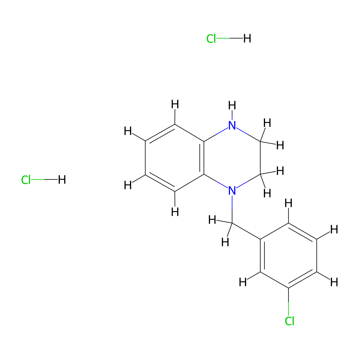 1-(3-Chlorobenzyl)-1,2,3,4-tetrahydroquinoxaline dihydrochloride molecular structure, CAS 1416352-00-5