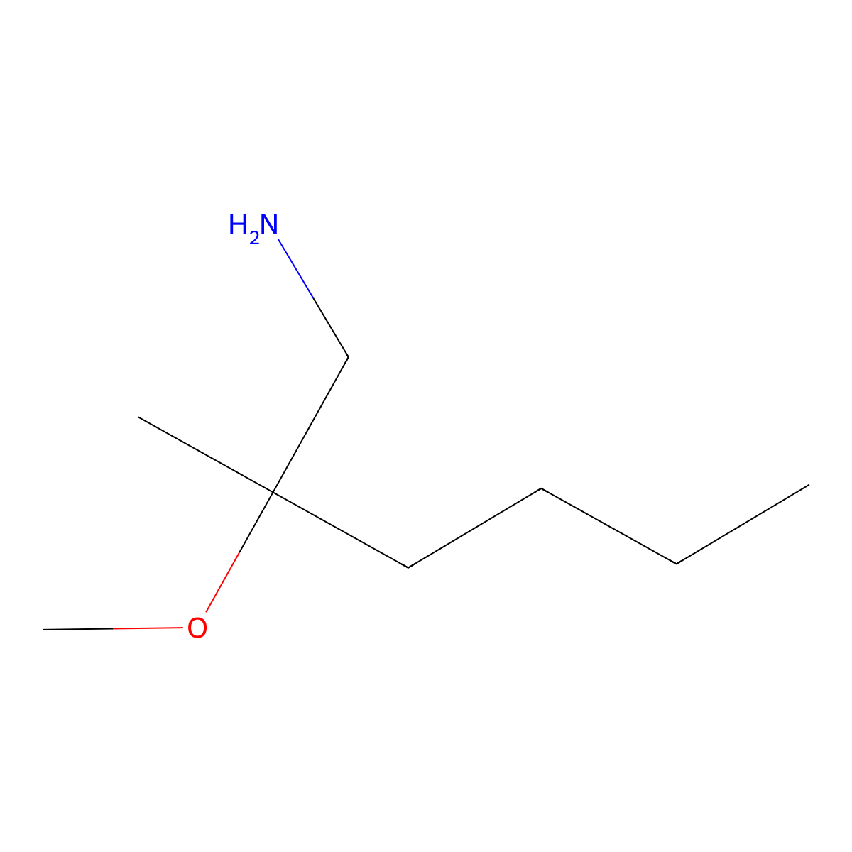 2-Methoxy-2-methyl-hexylamine molecular structure, CAS 1416352-03-8
