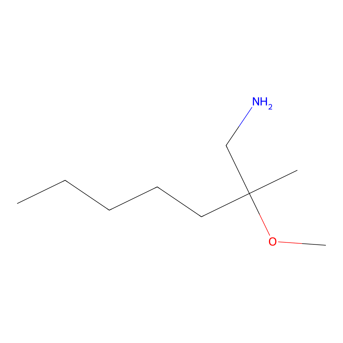 2-Methoxy-2-methylheptan-1-amine molecular structure, CAS 1416352-09-4