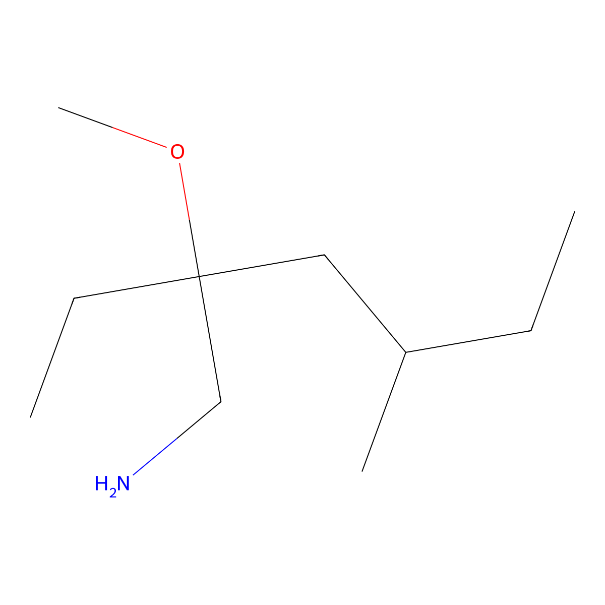 2-Ethyl-2-methoxy-4-methyl-hexylamine molecular structure, CAS 1416352-10-7