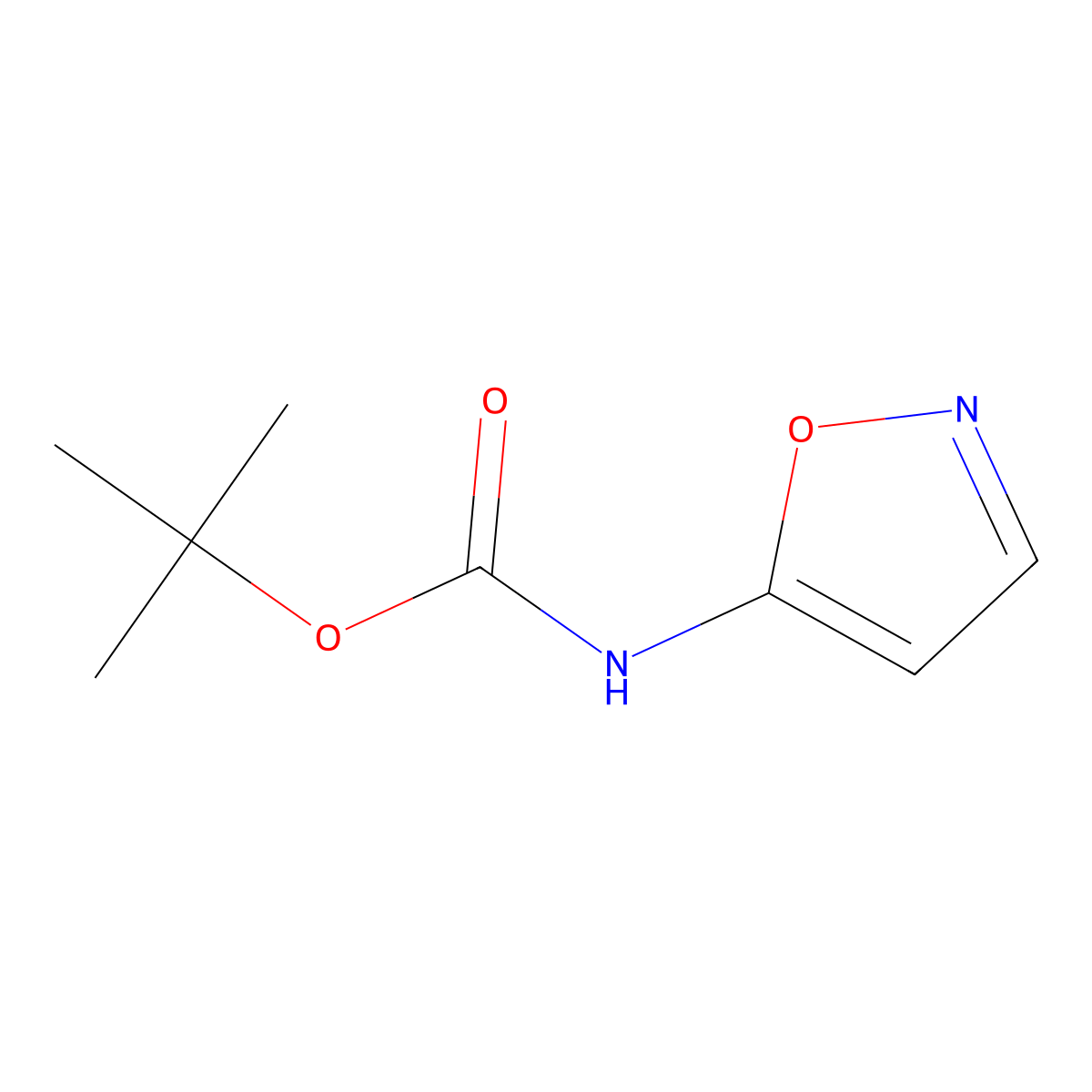 tert-Butyl isoxazol-5-ylcarbamate molecular structure, CAS 1416354-29-4