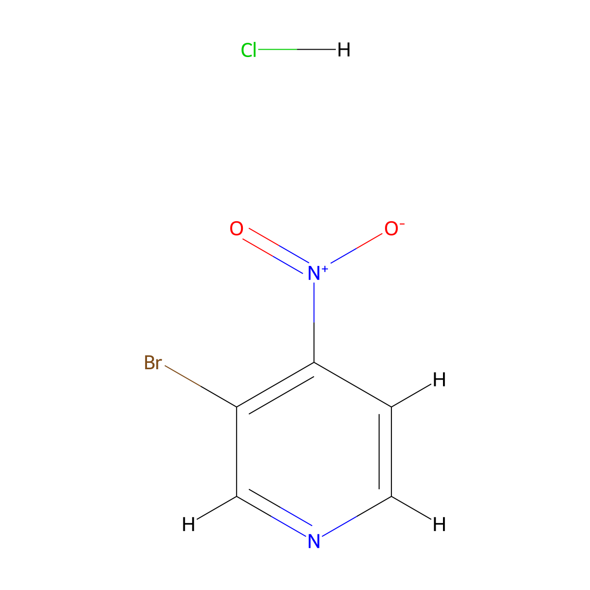 3-Bromo-4-nitropyridine hydrochloride molecular structure, CAS 1416354-31-8