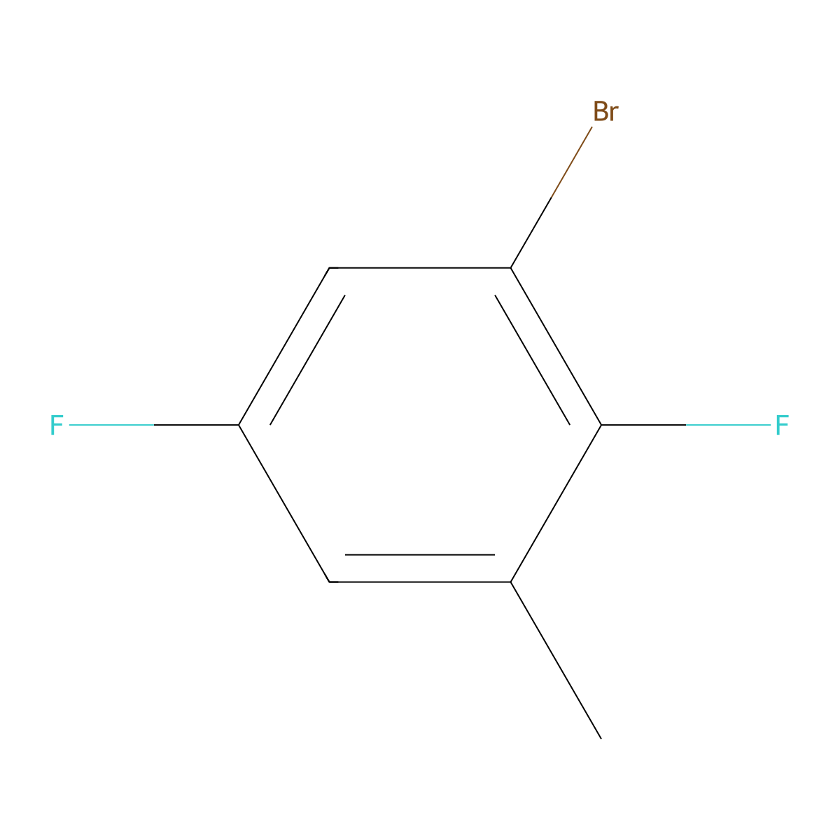 1-Bromo-2,5-difluoro-3-methylbenzene molecular structure, CAS 1416354-32-9