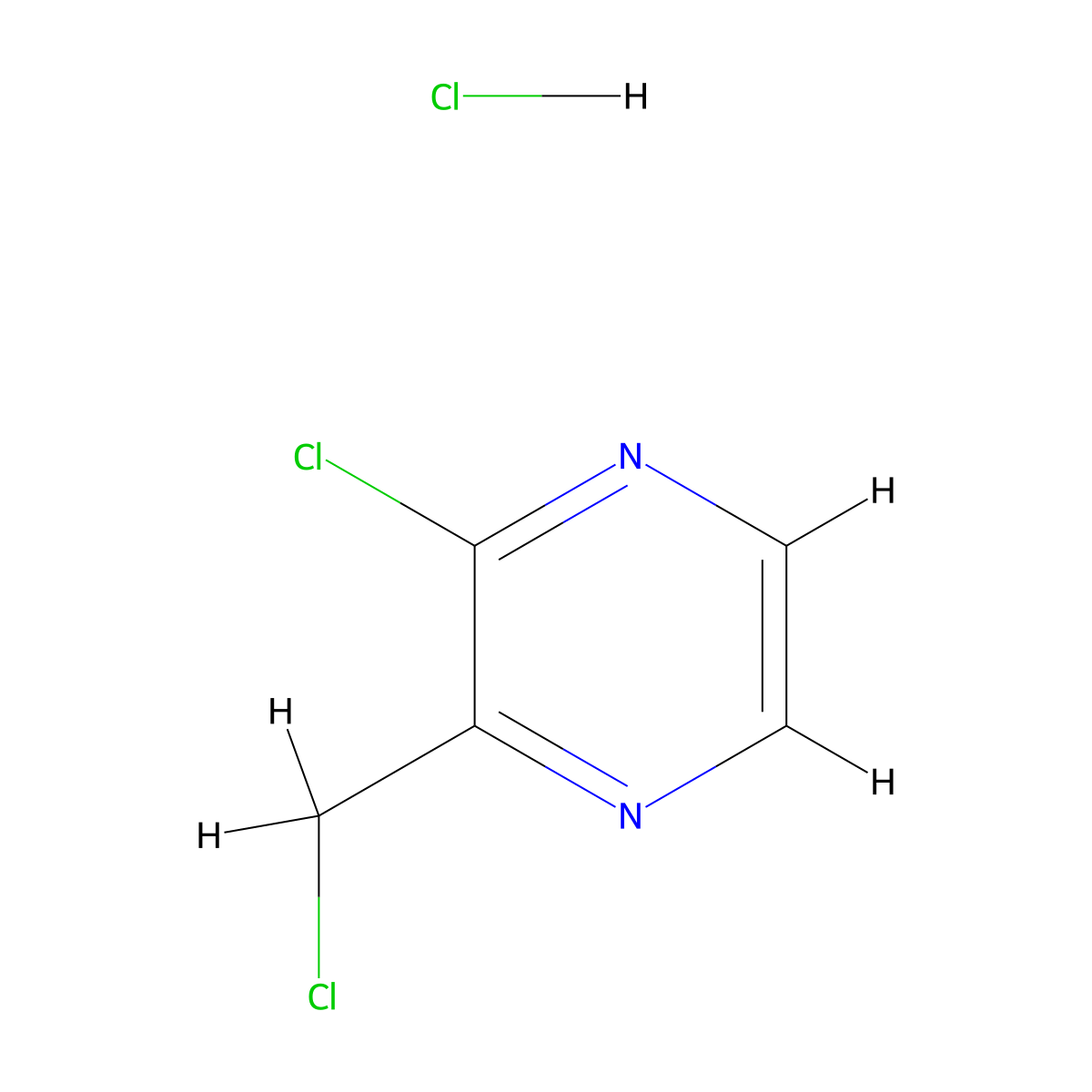 2-Chloro-3-(chloromethyl)pyrazine hydrochloride molecular structure, CAS 1416354-33-0