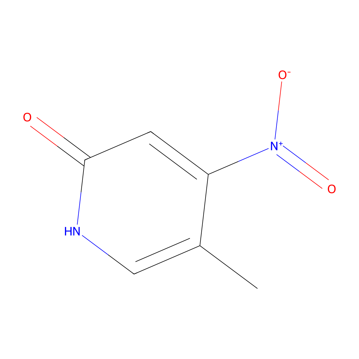 5-Methyl-4-nitropyridin-2(1H)-one molecular structure, CAS 1416354-34-1