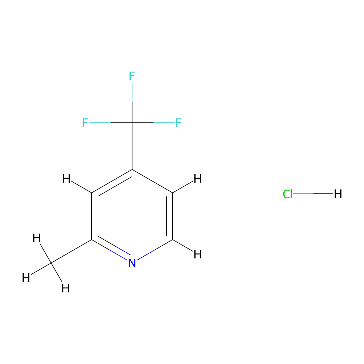 2-Methyl-4-(trifluoromethyl)pyridine hydrochloride molecular structure, CAS 1416354-37-4