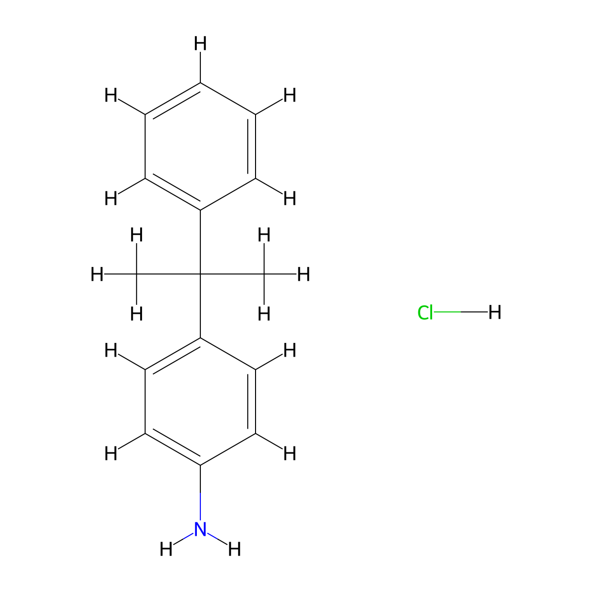 4-(2-Phenylpropan-2-yl)aniline hydrochloride molecular structure, CAS 1416354-38-5