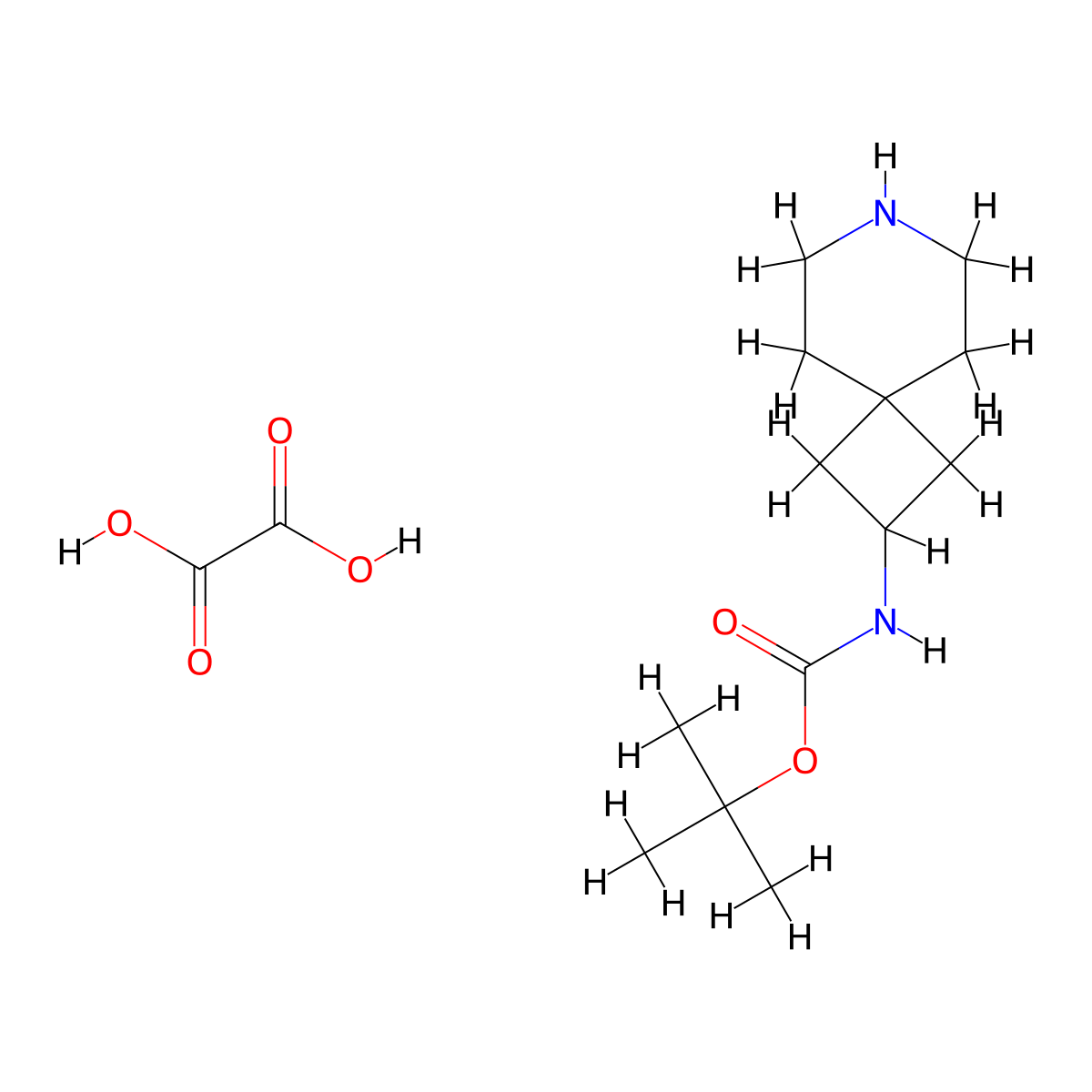 tert-Butyl 7-azaspiro[3.5]nonan-2-ylcarbamate oxalate molecular structure, CAS 1416354-39-6