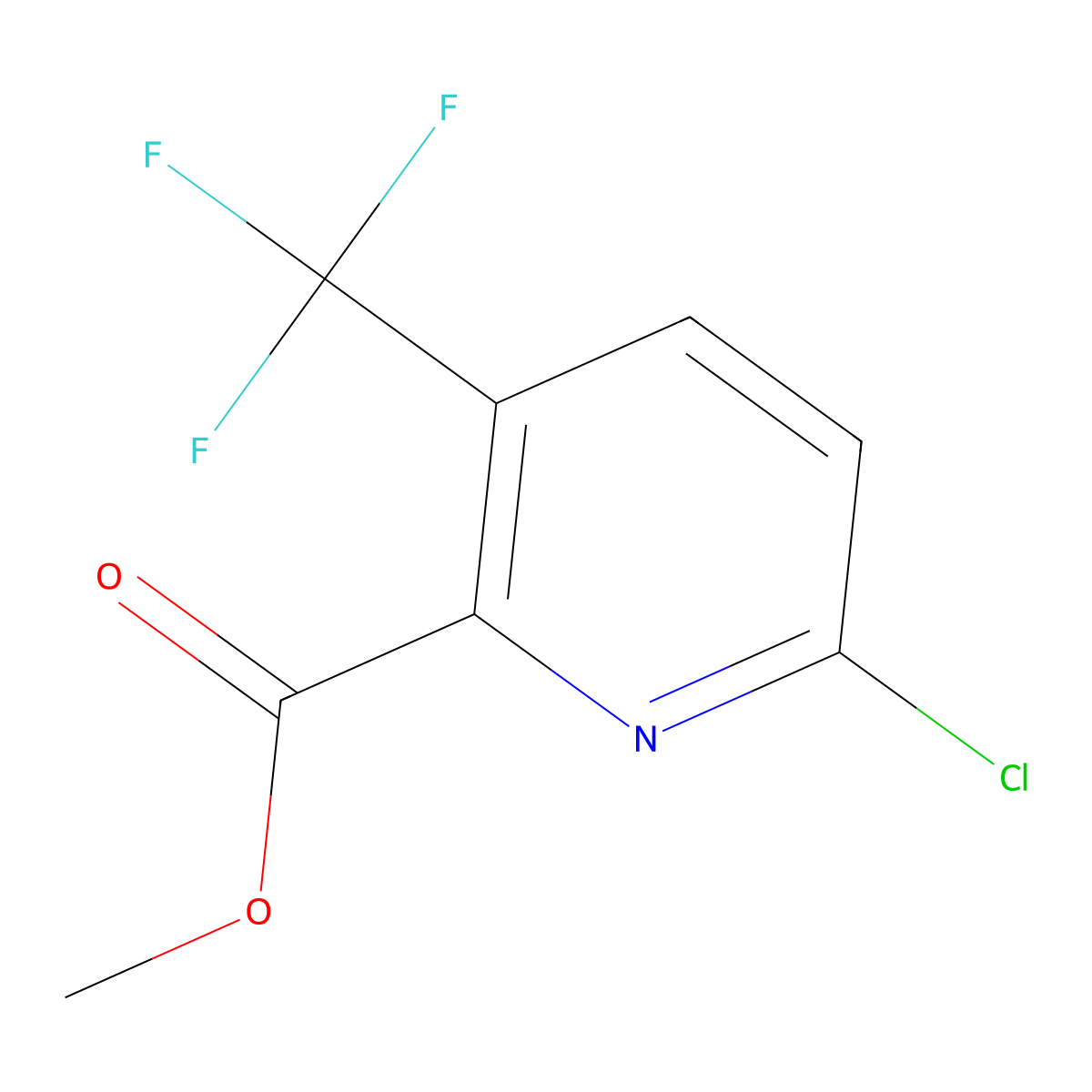 Methyl 6-chloro-3-(trifluoromethyl)picolinate molecular structure, CAS 1416354-40-9