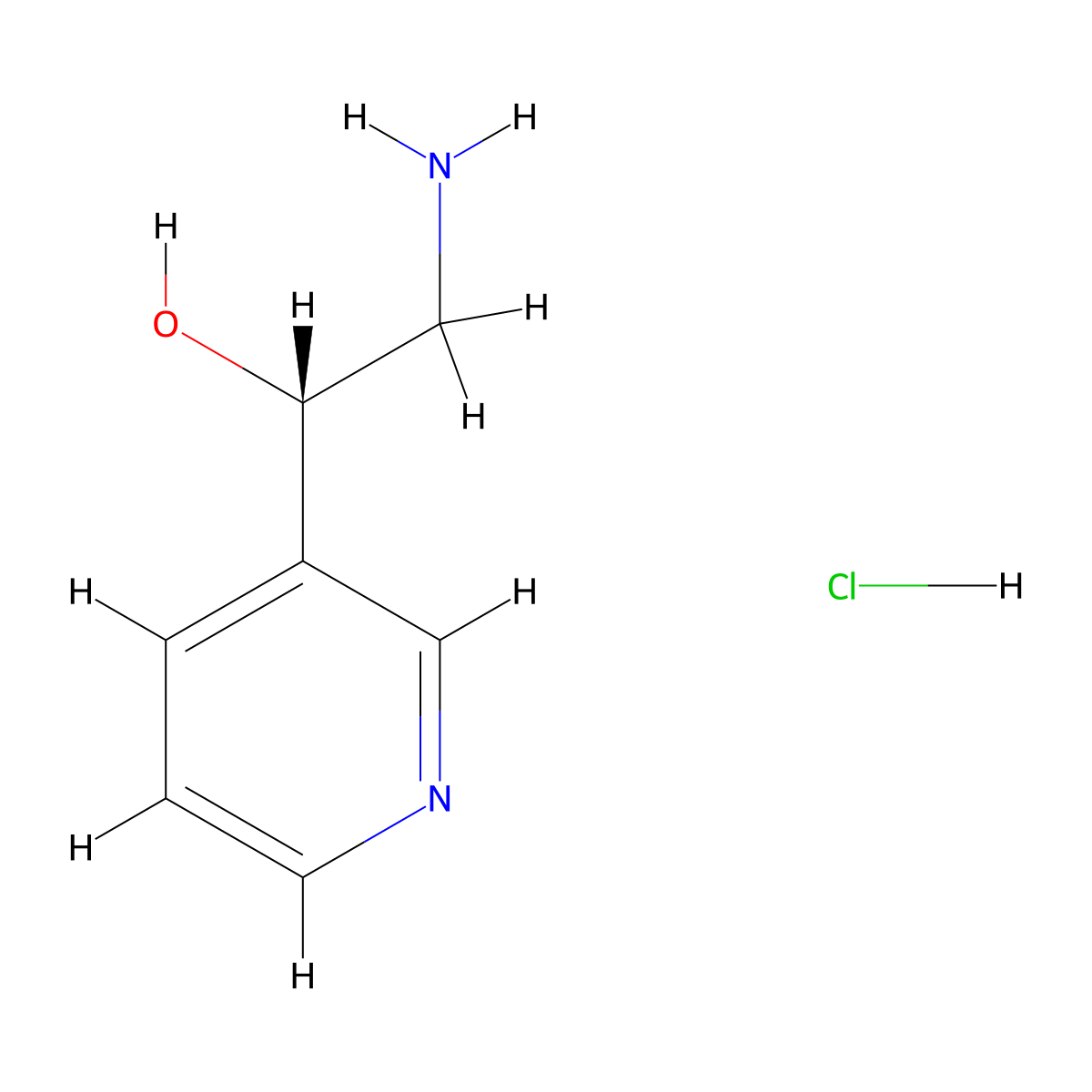 (S)-2-Amino-1-(pyridin-3-yl)ethanol hydrochloride molecular structure, CAS 1416354-93-2