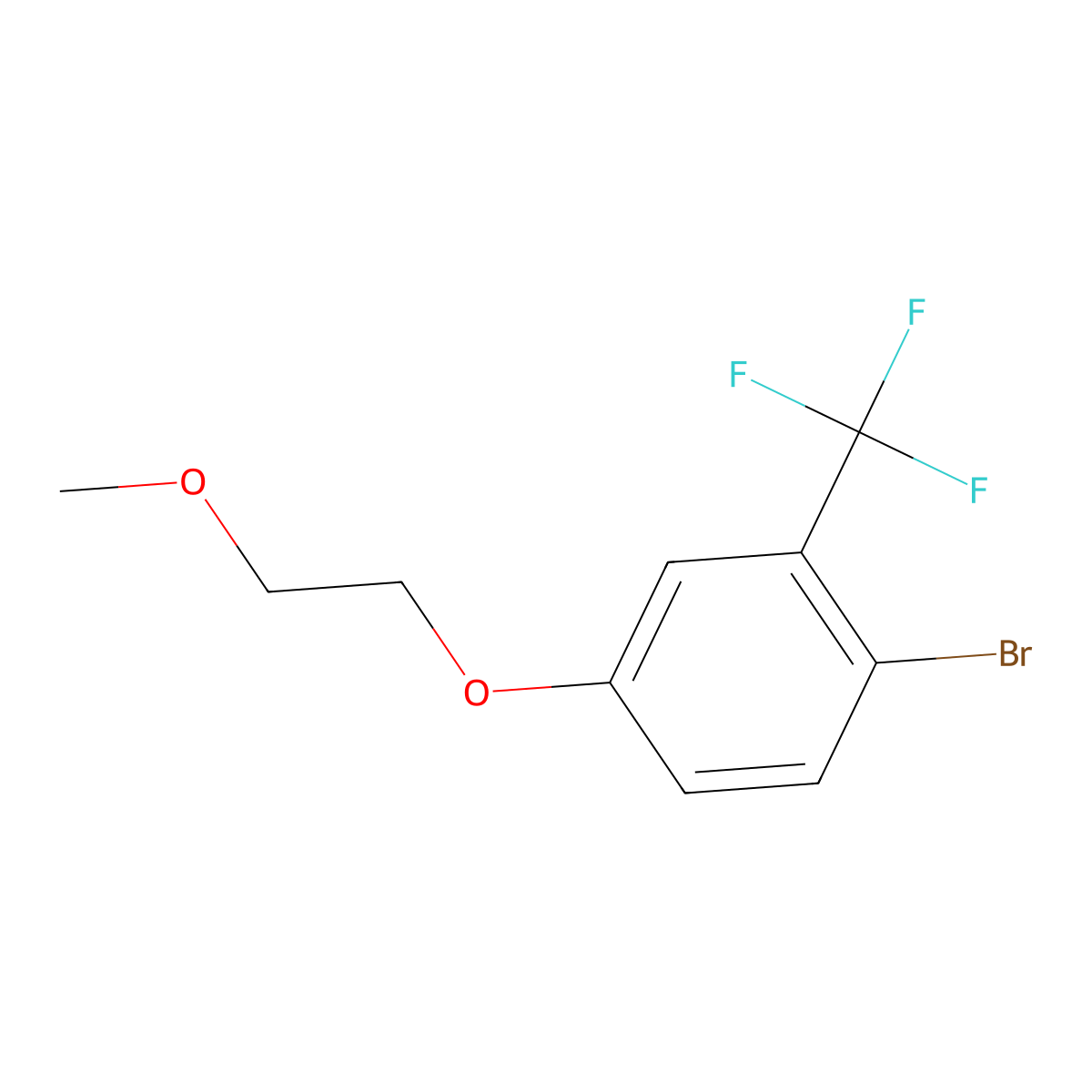 1-Bromo-4-(2-methoxyethoxy)-2-(trifluoromethyl)benzene molecular structure, CAS 1416360-59-2
