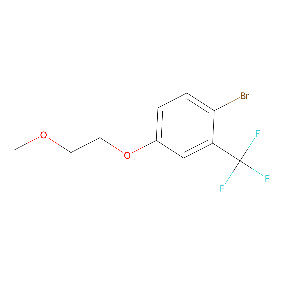 1-Bromo-4-(2-methoxyethoxy)-2-(trifluoromethyl)benzene molecular structure, CAS 1416360-59-2