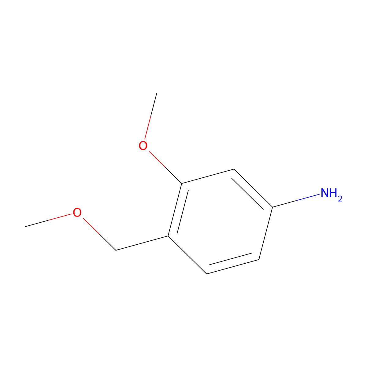 3-Methoxy-4-(methoxymethyl)aniline molecular structure, CAS 1416363-80-8