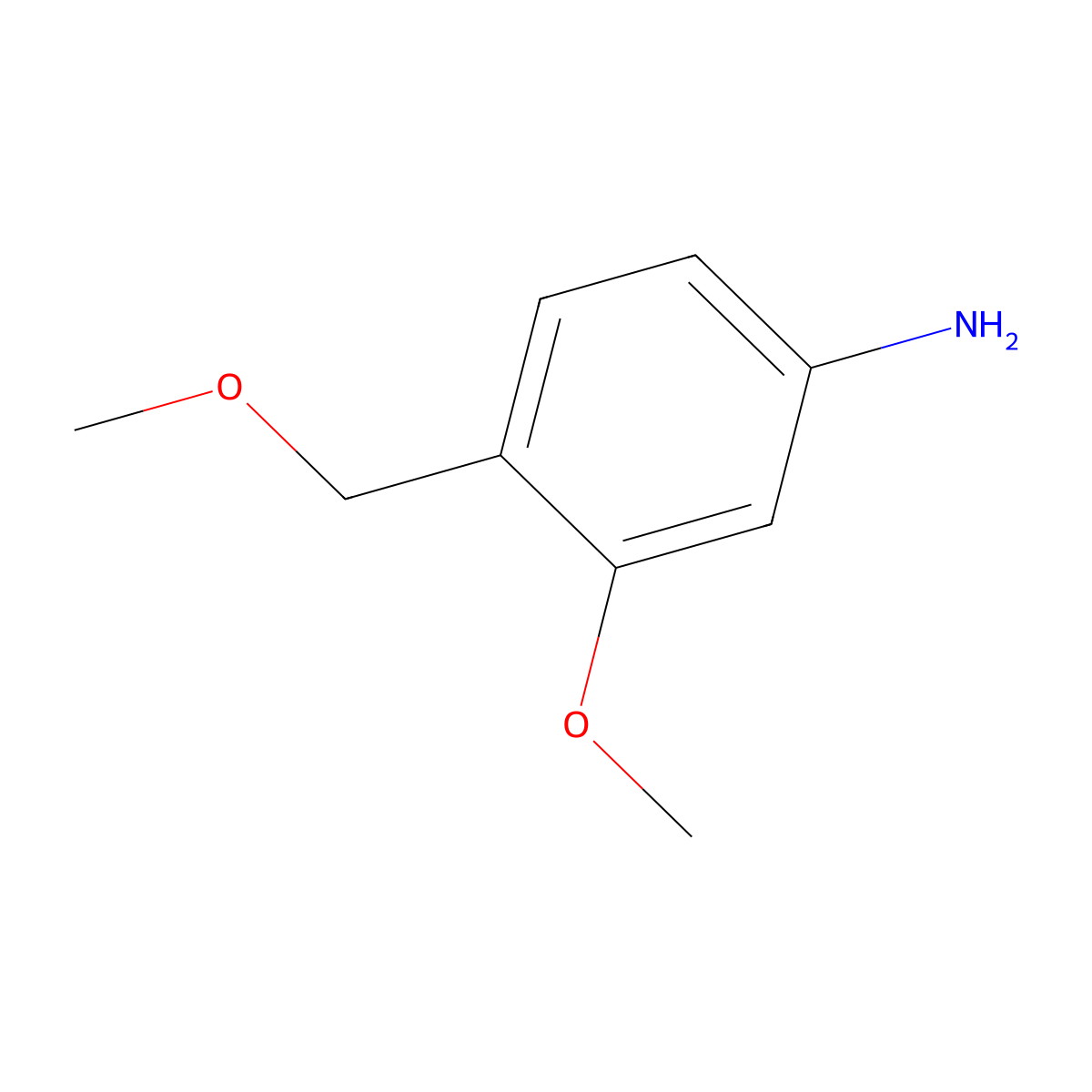3-Methoxy-4-(methoxymethyl)aniline molecular structure, CAS 1416363-80-8
