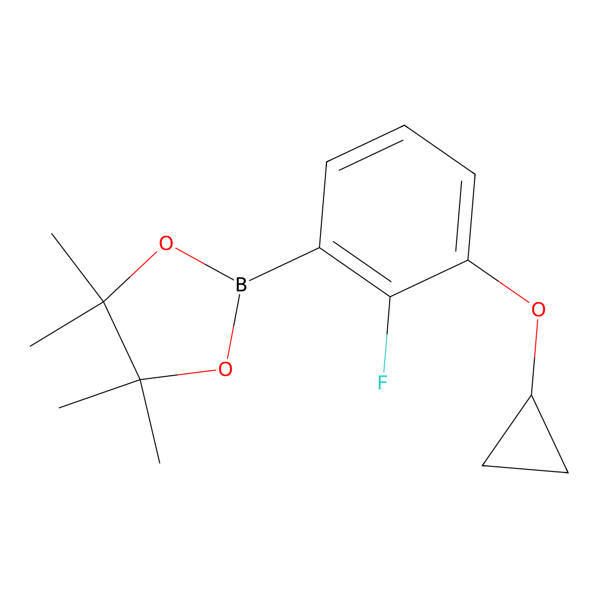 2-(3-Cyclopropoxy-2-fluorophenyl)-4,4,5,5-tetramethyl-1,3,2-dioxaborolane molecular structure, CAS 1416367-15-1