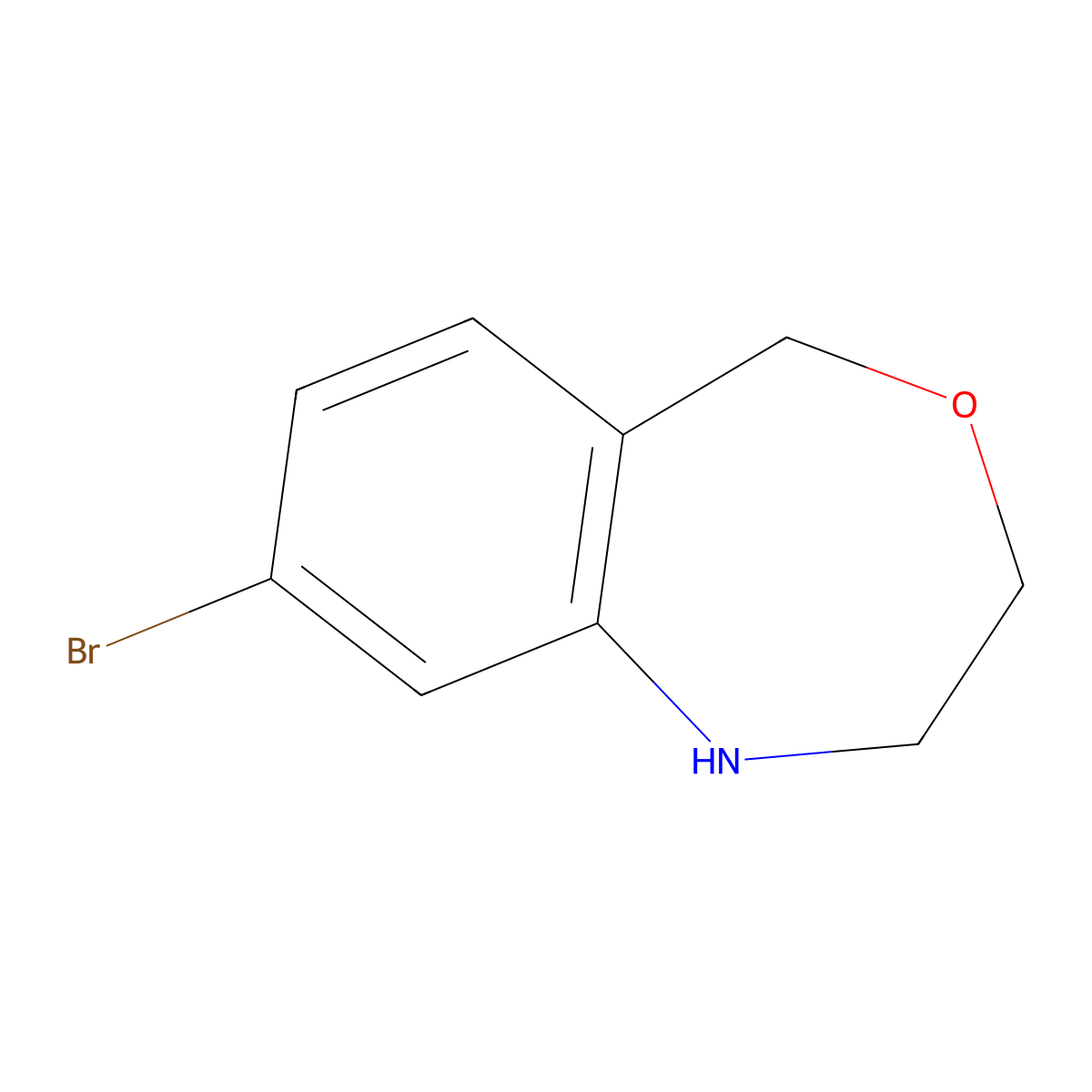 8-Bromo-1,2,3,5-tetrahydro-4,1-benzoxazepine molecular structure, CAS 1416369-45-3
