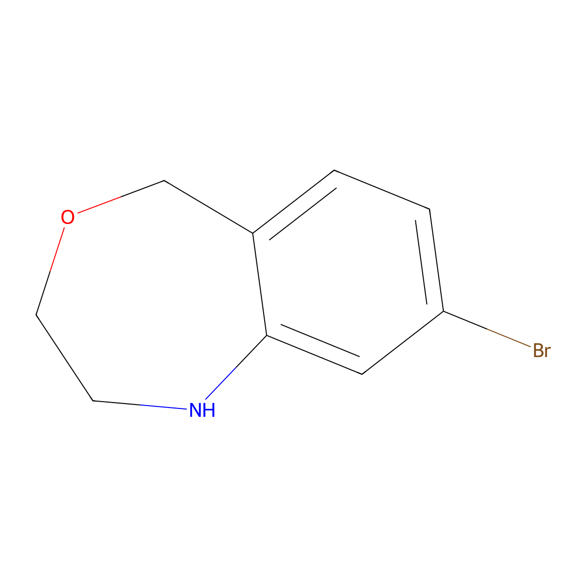 8-Bromo-1,2,3,5-tetrahydro-4,1-benzoxazepine molecular structure, CAS 1416369-45-3