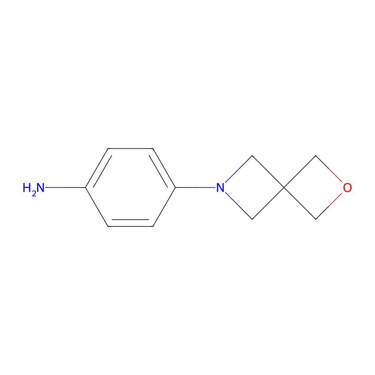 4-(2-Oxa-6-azaspiro[3.3]heptan-6-yl)aniline molecular structure, CAS 1416369-77-1