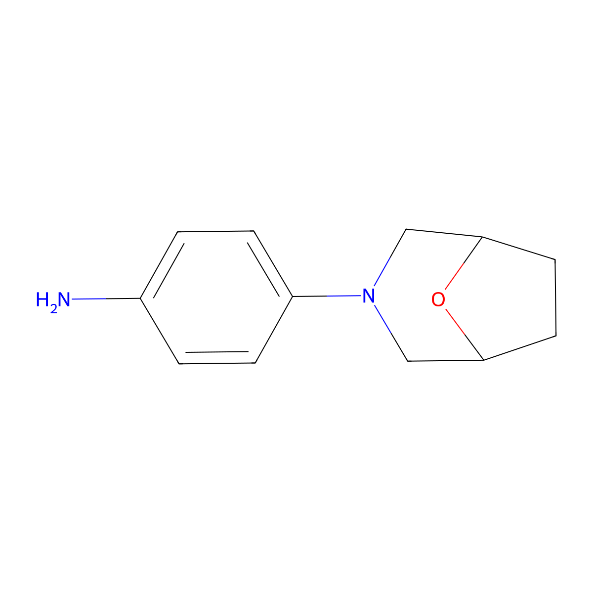 4-(8-Oxa-3-azabicyclo(3.2.1)octan-3-yl)aniline molecular structure, CAS 1416369-78-2