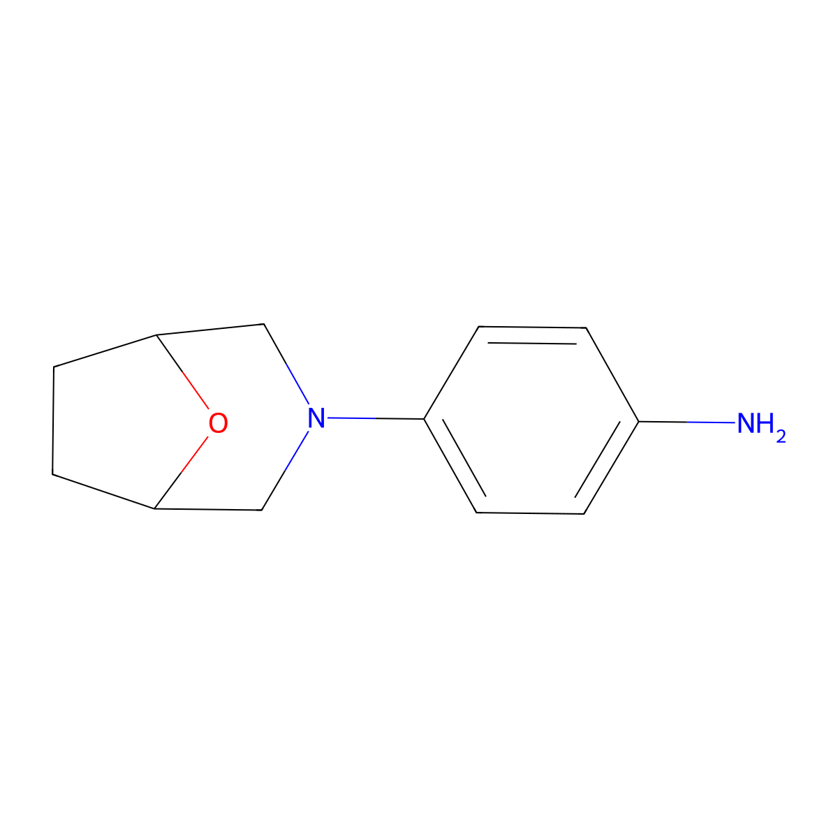 4-(8-Oxa-3-azabicyclo(3.2.1)octan-3-yl)aniline molecular structure, CAS 1416369-78-2
