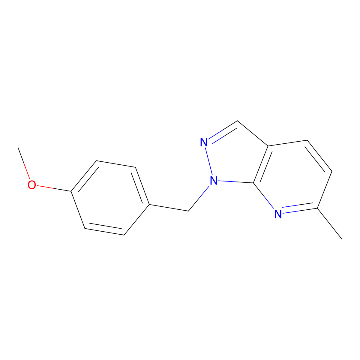 1-(4-methoxybenzyl)-6-methyl-1H-pyrazolo[3,4-b]pyridine molecular structure, CAS 1416372-59-2