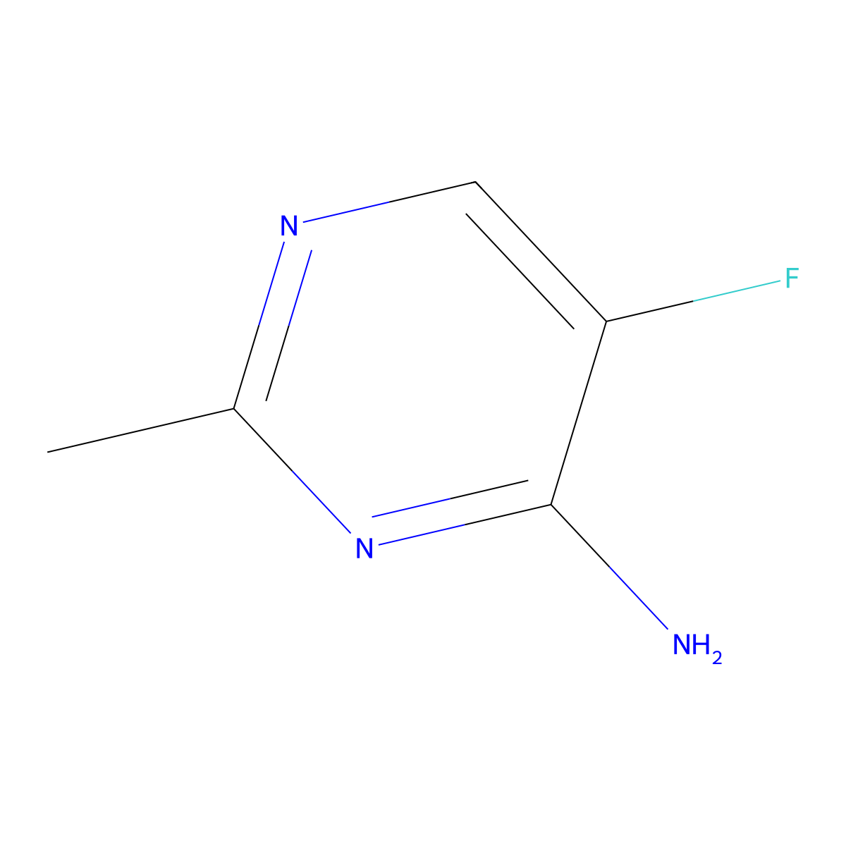 5-Fluoro-2-methylpyrimidin-4-amine molecular structure, CAS 1416372-67-2