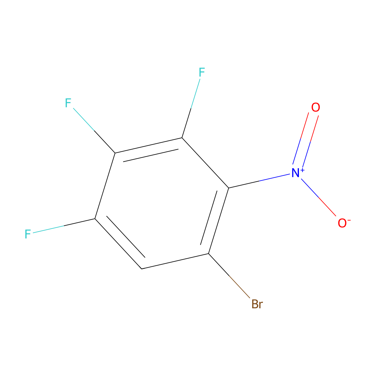 1-Bromo-3,4,5-trifluoro-2-nitrobenzene molecular structure, CAS 1416373-06-2