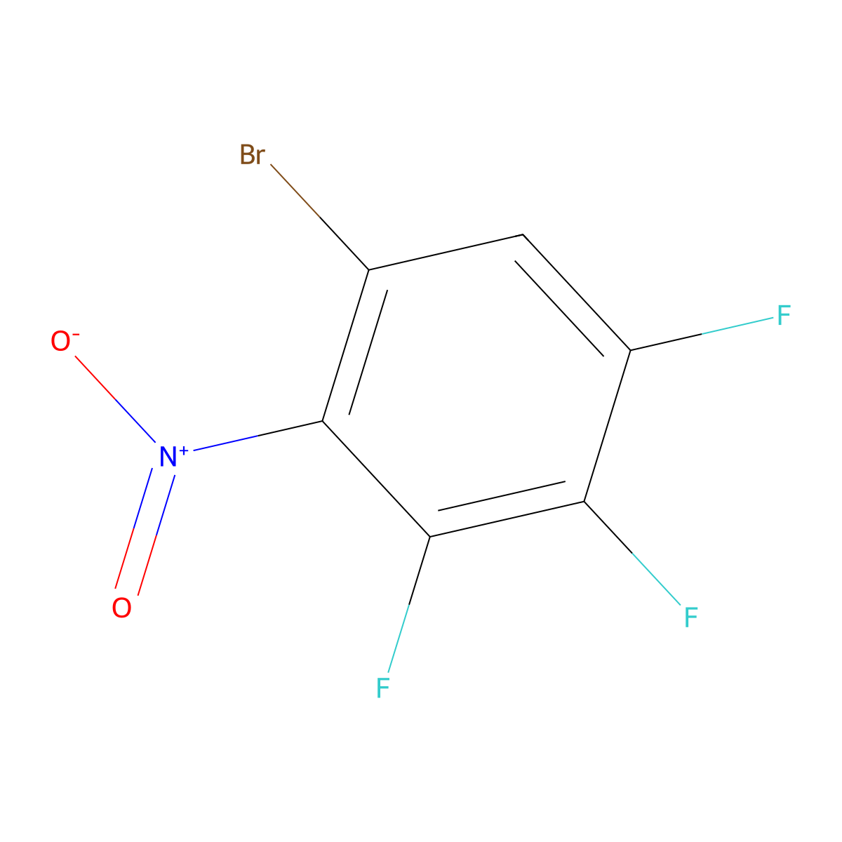 1-Bromo-3,4,5-trifluoro-2-nitrobenzene molecular structure, CAS 1416373-06-2
