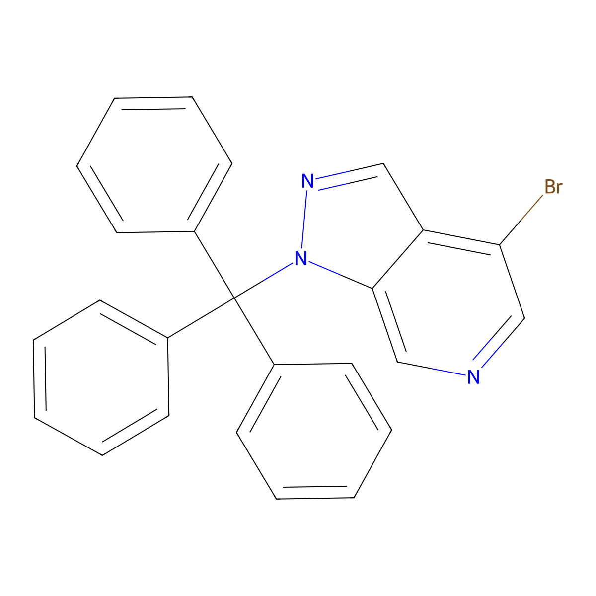 4-bromo-1-trityl-1H-pyrazolo[3,4-c]pyridine molecular structure, CAS 1416373-25-5