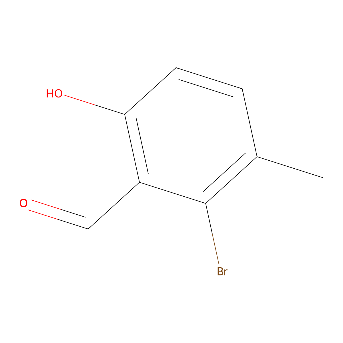 2-Bromo-6-hydroxy-3-methylbenzaldehyde molecular structure, CAS 1416373-67-5