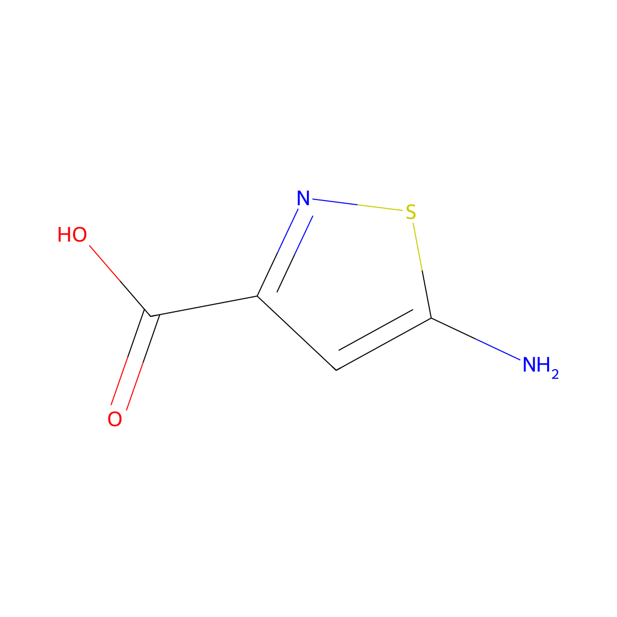 5-Aminoisothiazole-3-carboxylic acid molecular structure, CAS 1416374-24-7