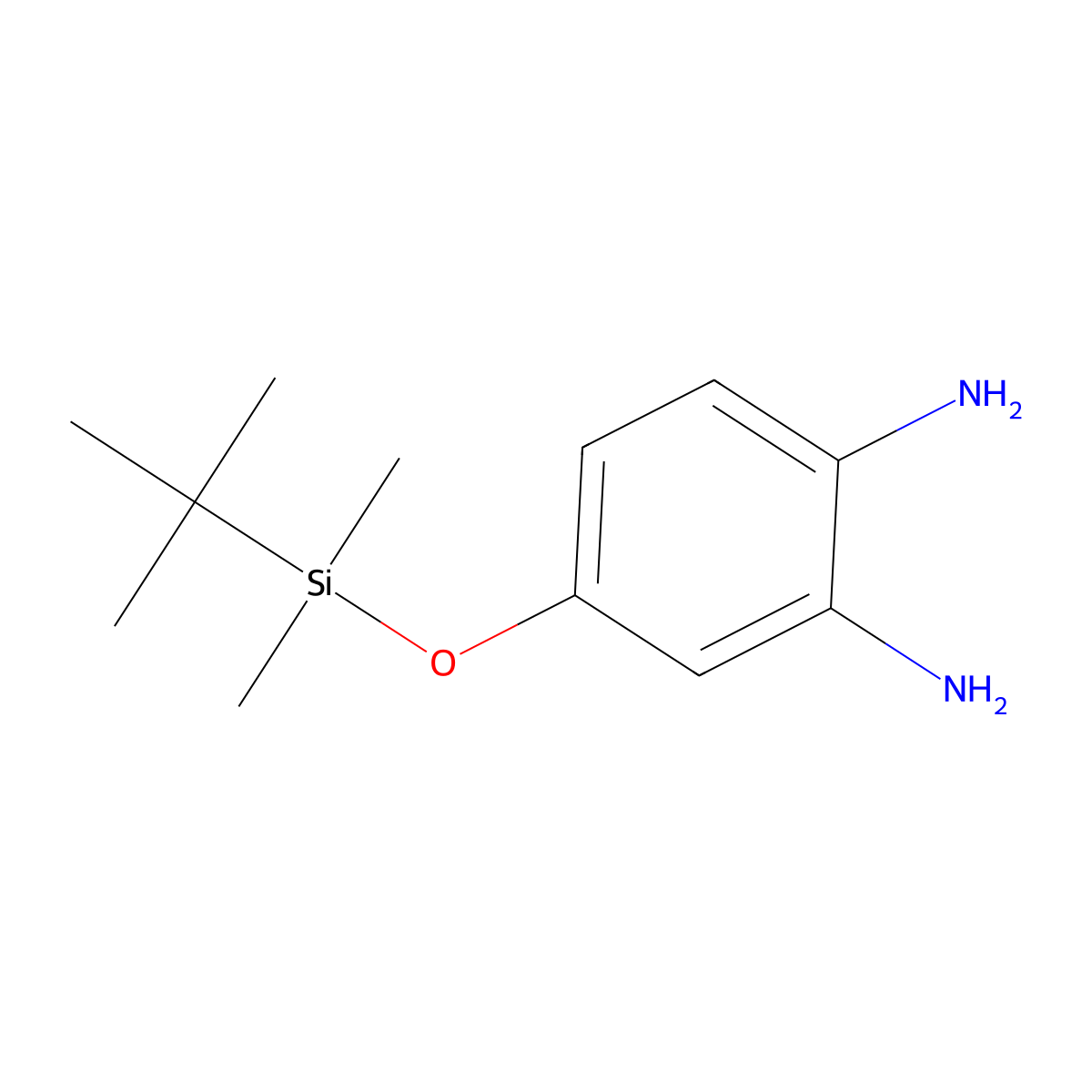 4-((tert-Butyldimethylsilyl)oxy)benzene-1,2-diamine molecular structure, CAS 1416374-31-6