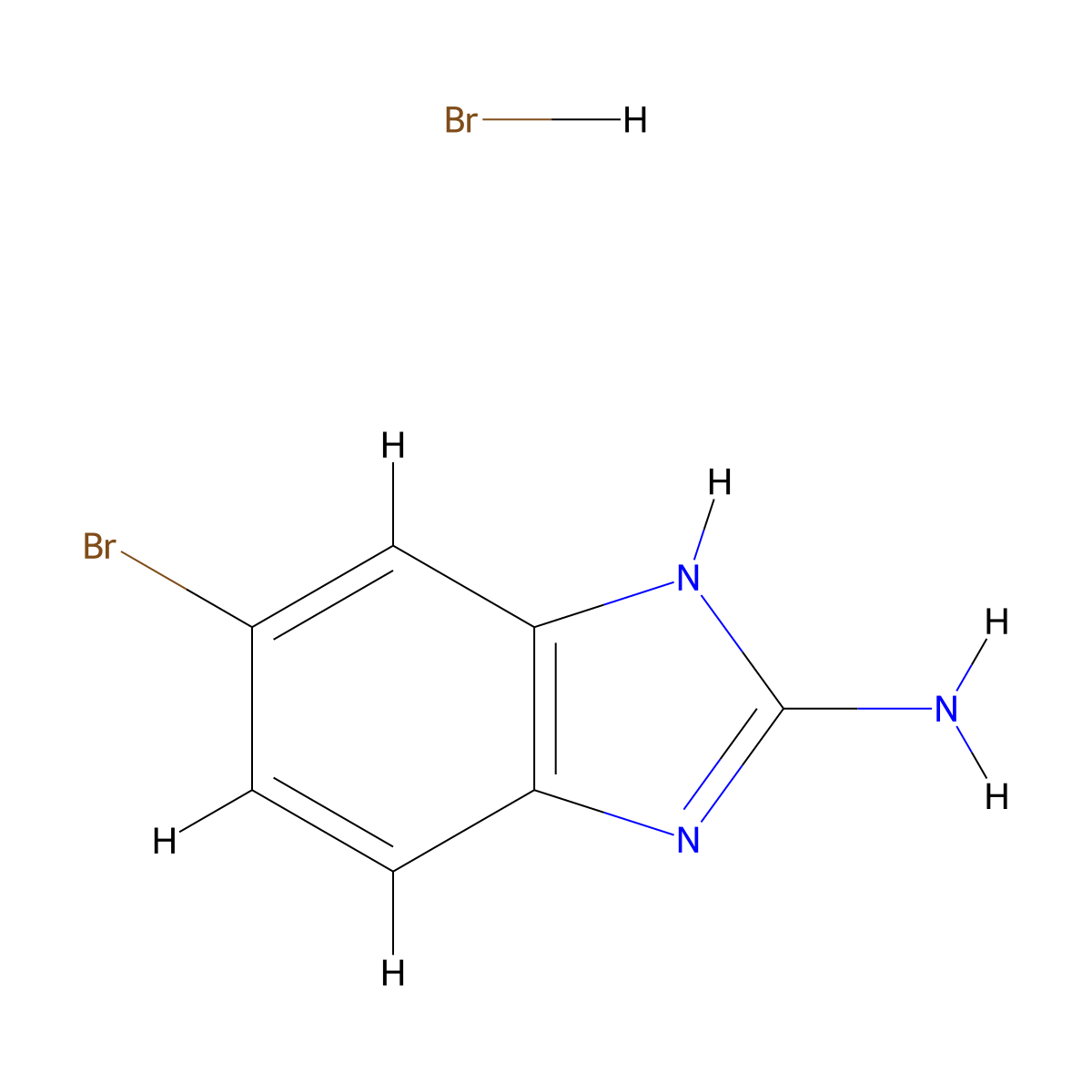 5-Bromo-1H-benzo[d]imidazol-2-amine hydrobromide molecular structure, CAS 1416374-70-3