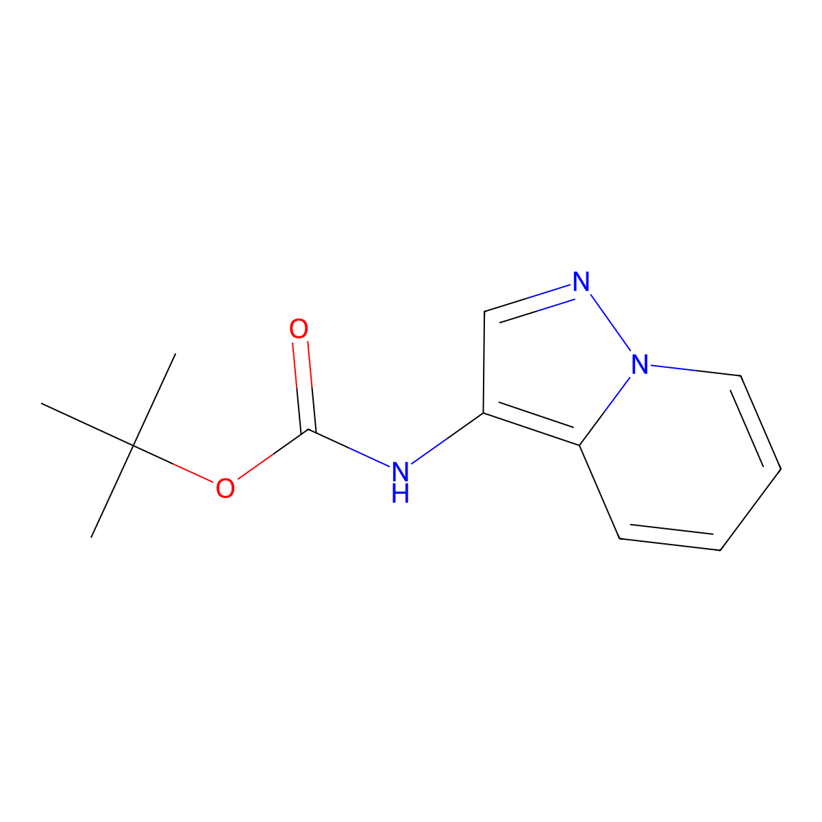 tert-Butyl pyrazolo[1,5-a]pyridin-3-ylcarbamate molecular structure, CAS 1416374-97-4