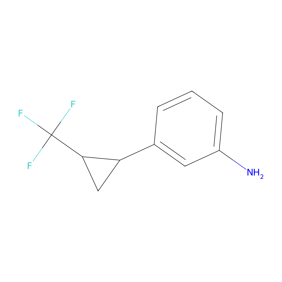 3-((1R,2R)-rel-2-(Trifluoromethyl)cyclopropyl)aniline molecular structure, CAS 1416432-51-3