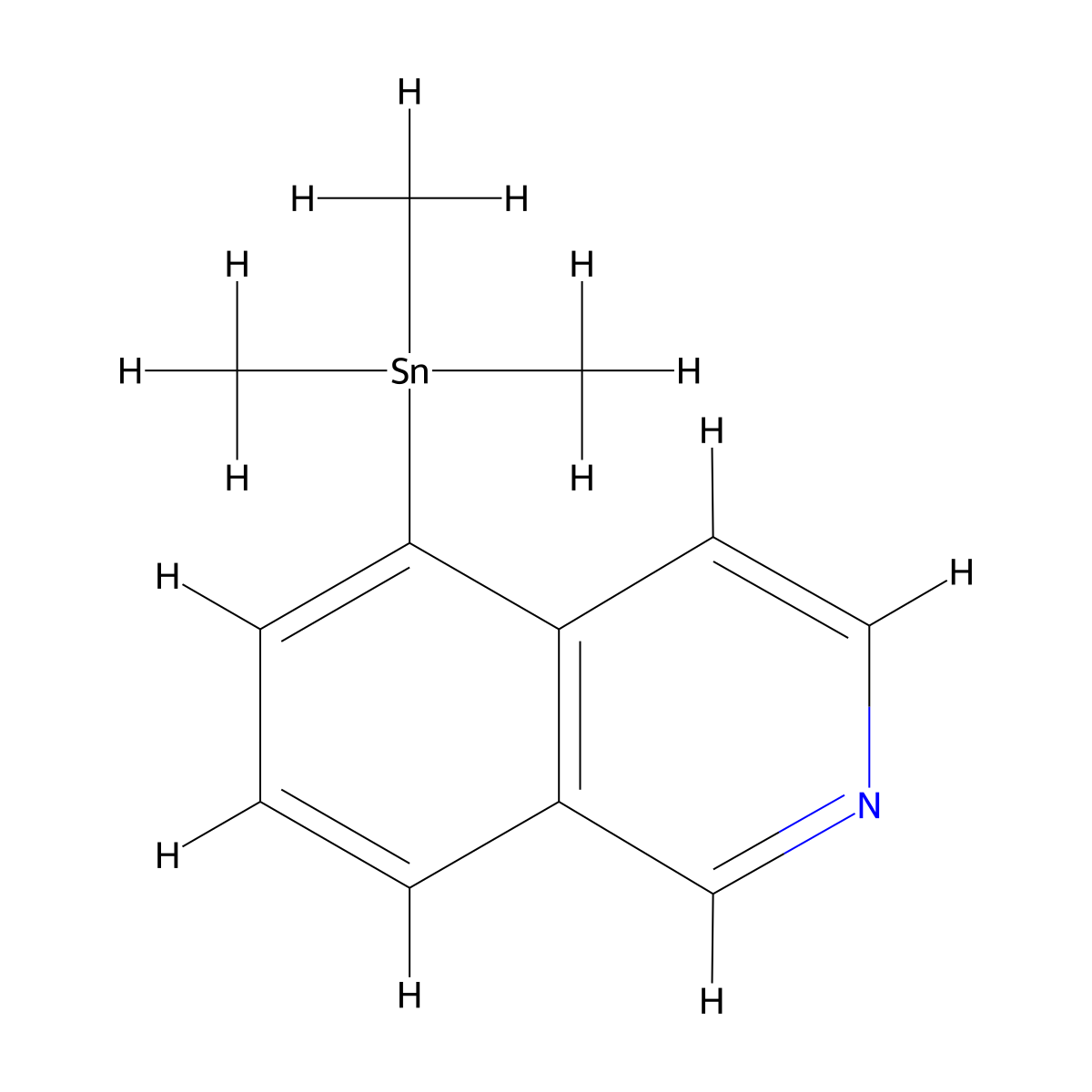 5-Trimethylstannylisoquinoline molecular structure, CAS 1416437-23-4