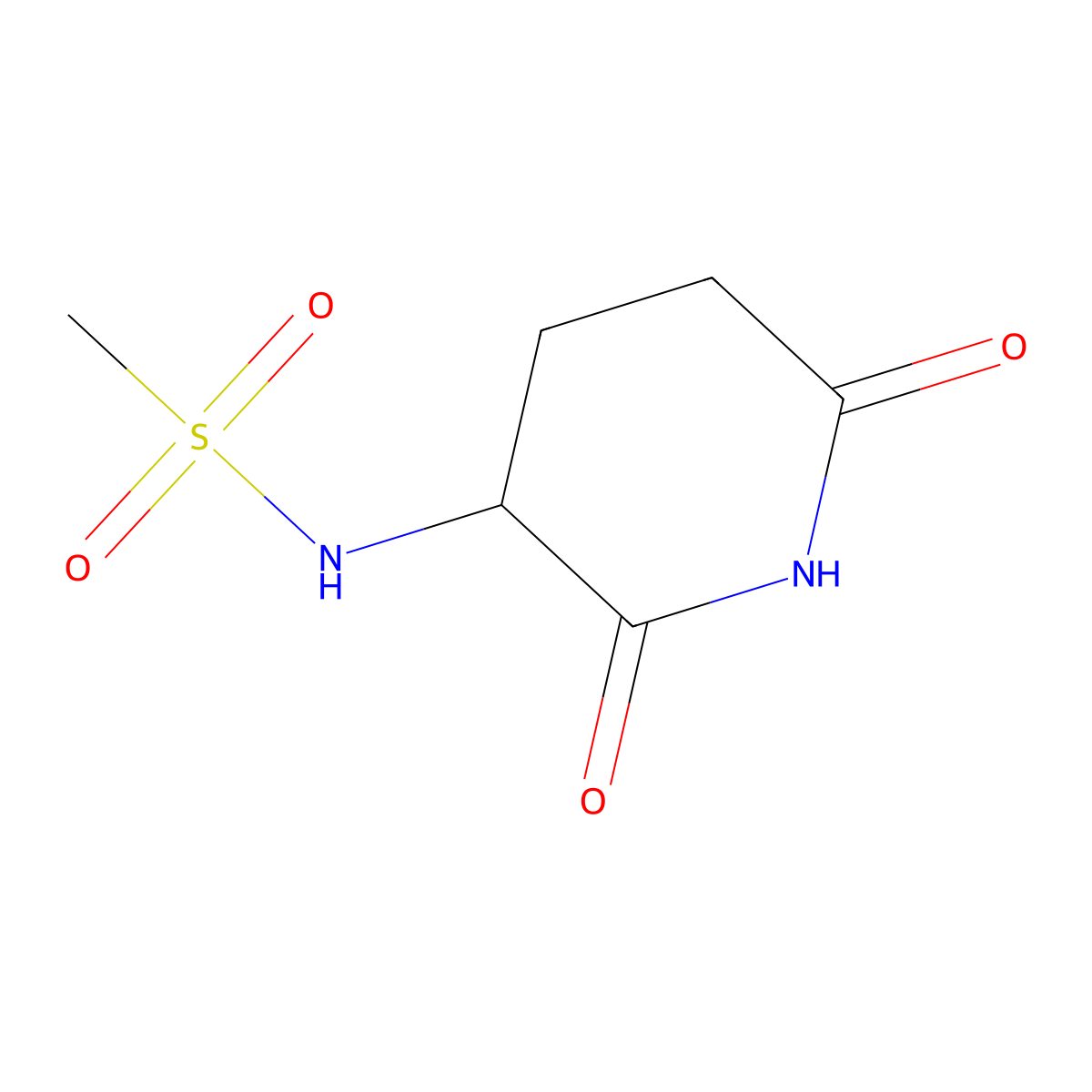 N-(2,6-Dioxopiperidin-3-YL)methanesulfonamide molecular structure, CAS 1416437-99-4
