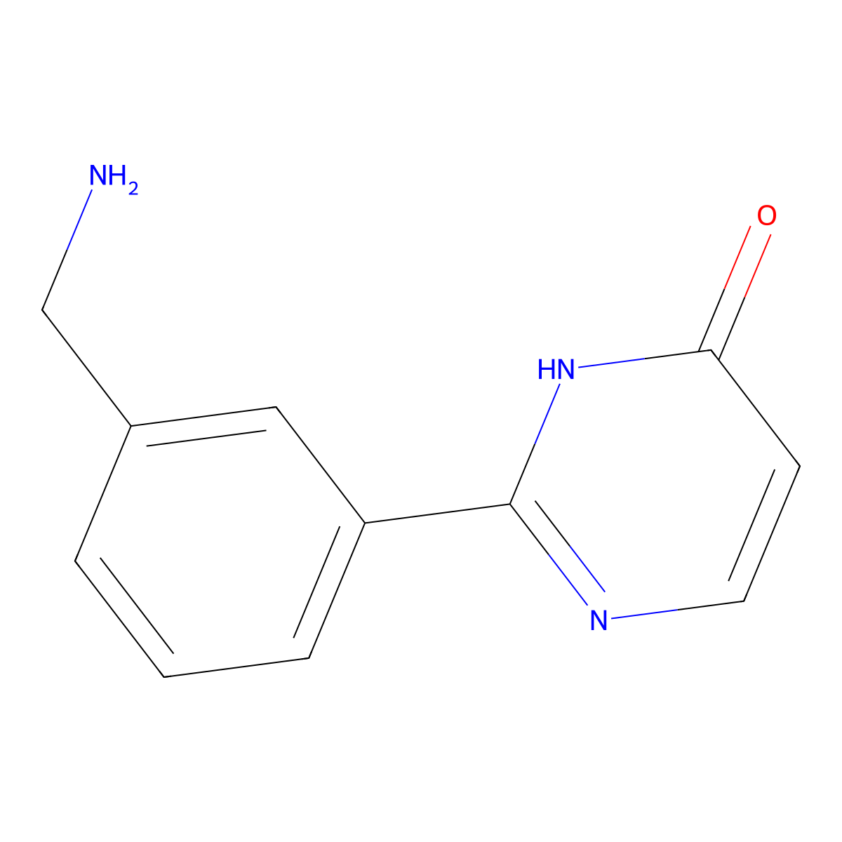 2-(3-(Aminomethyl)phenyl)pyrimidin-4(3H)-one molecular structure, CAS 1416438-01-1