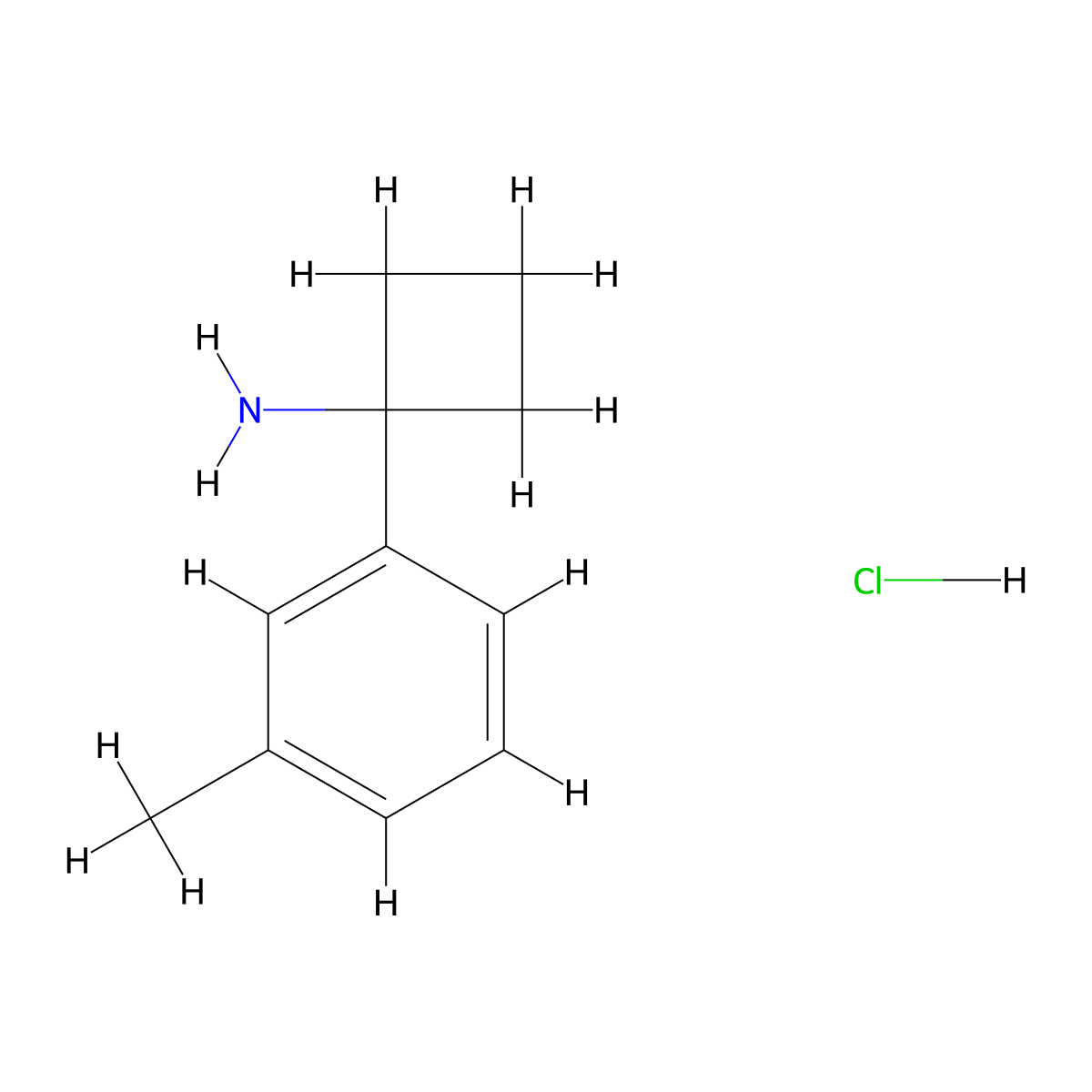 1-m-Tolylcyclobutanamine hydrochloride molecular structure, CAS 1416438-03-3