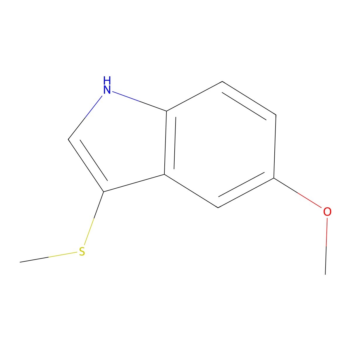 5-Methoxy-3-(methylthio)-1H-indole molecular structure, CAS 1416438-06-6